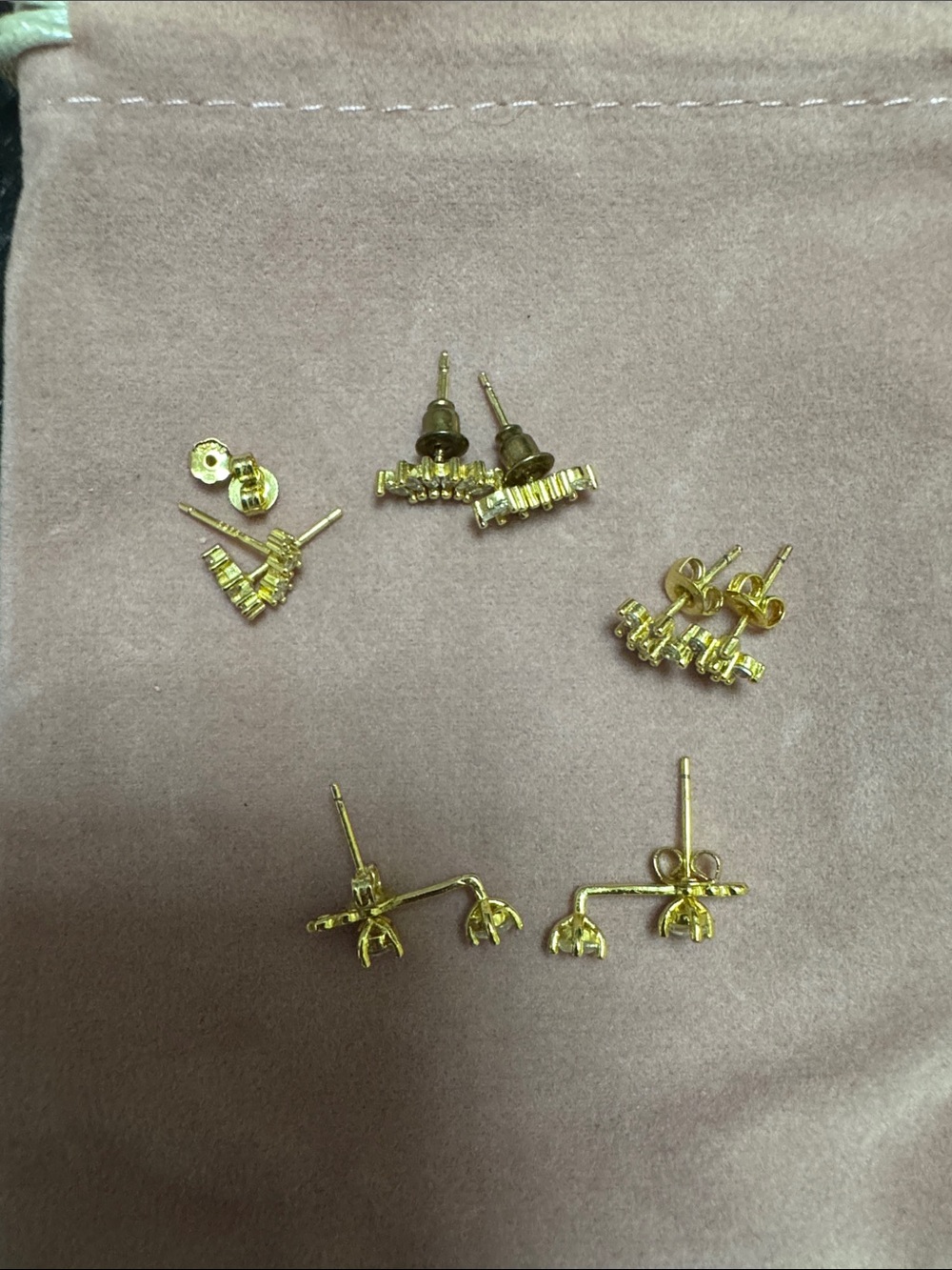 Gold-Tone Women's Multi Pair Stud Earring Set